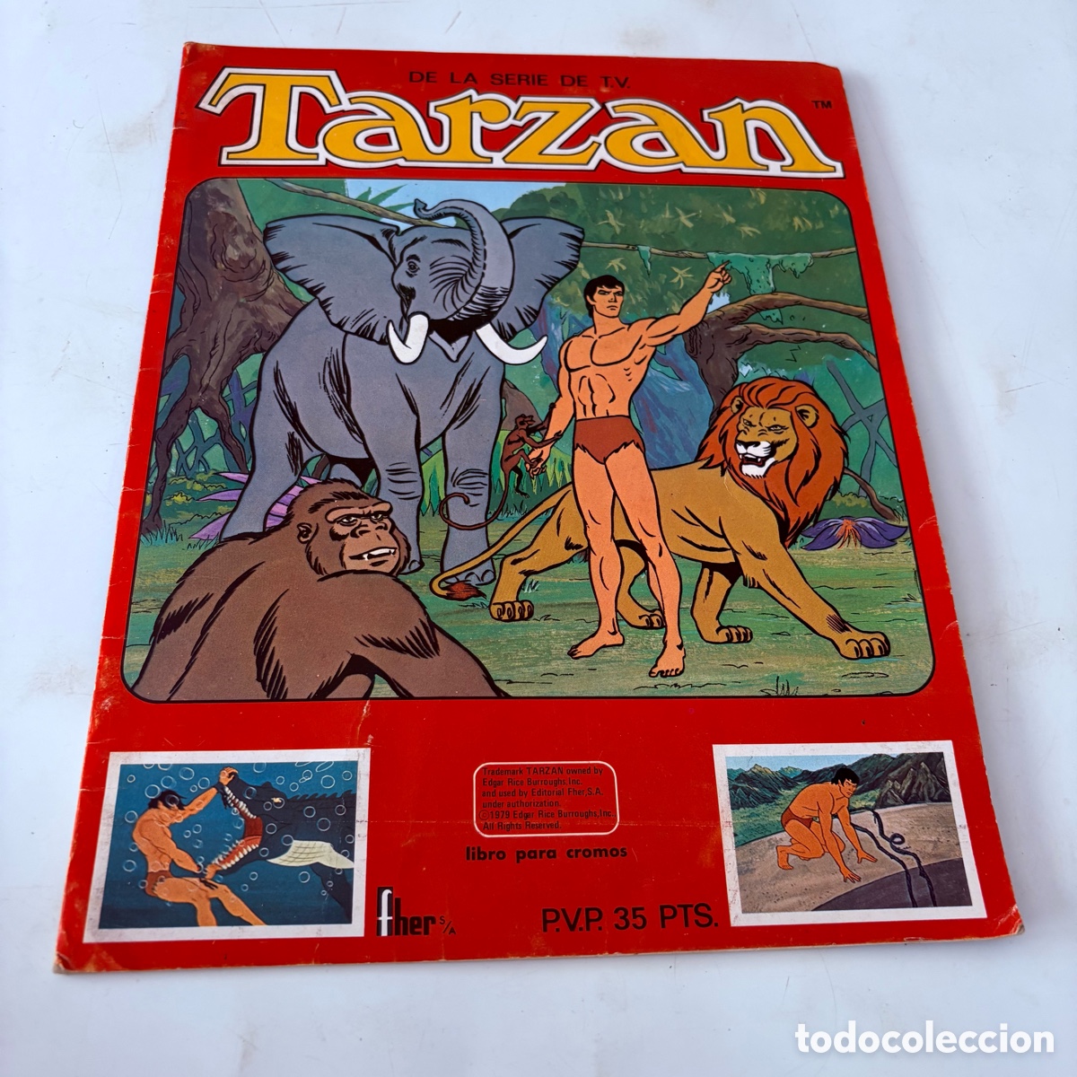Coleccionismo &Aacute;lbumes: Album de cromos de la serie de tv TARZAN fher panrico