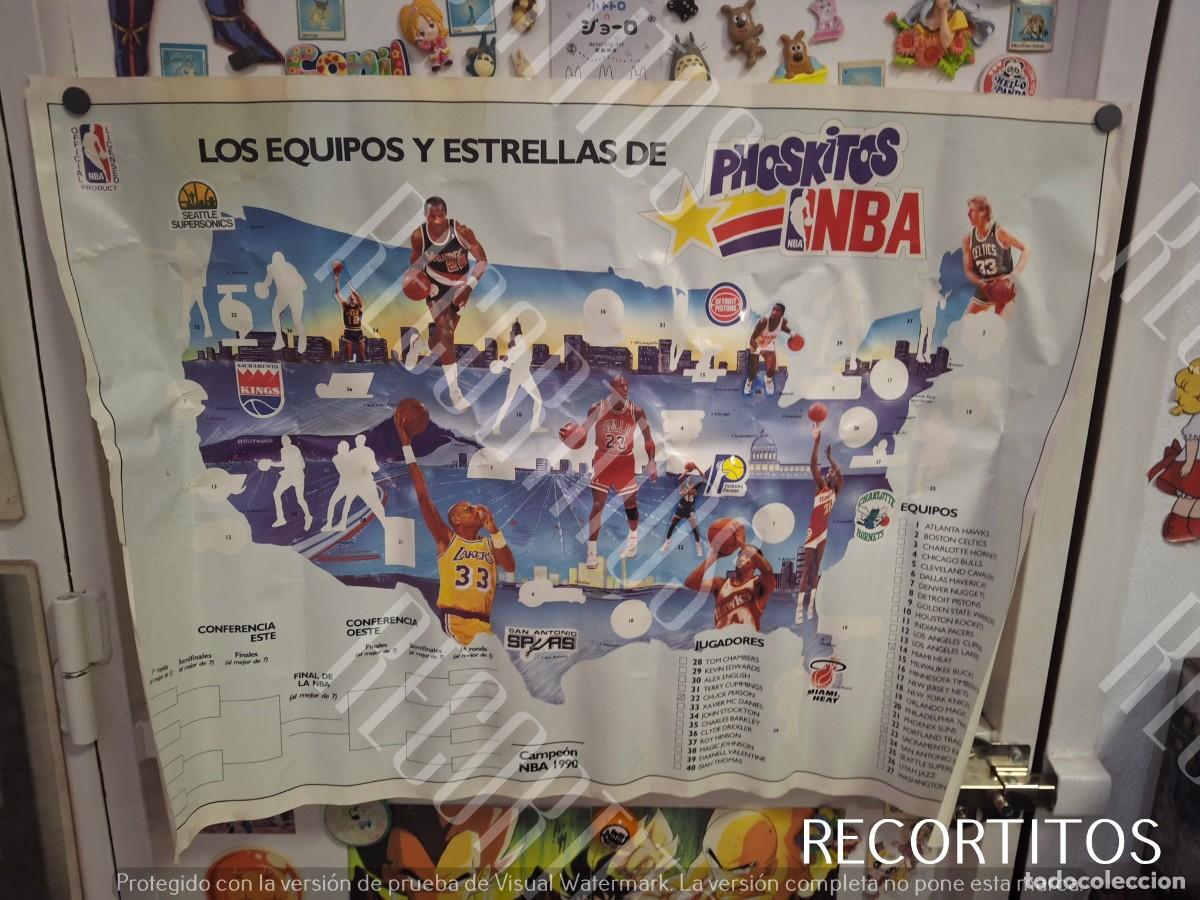 Coleccionismo &Aacute;lbumes: album poster phoskitos nba michael jordan con varios cromos