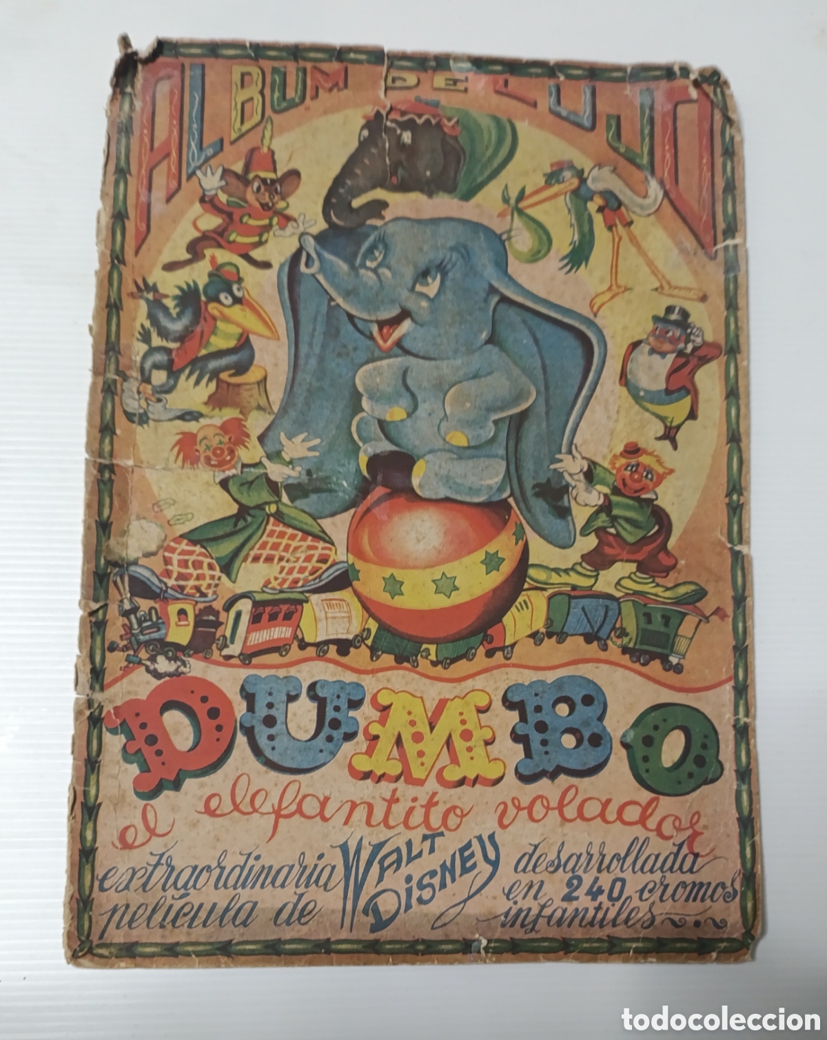 Coleccionismo &Aacute;lbumes: Antigua portada de &aacute;lbum de cromos DUMBO 1944