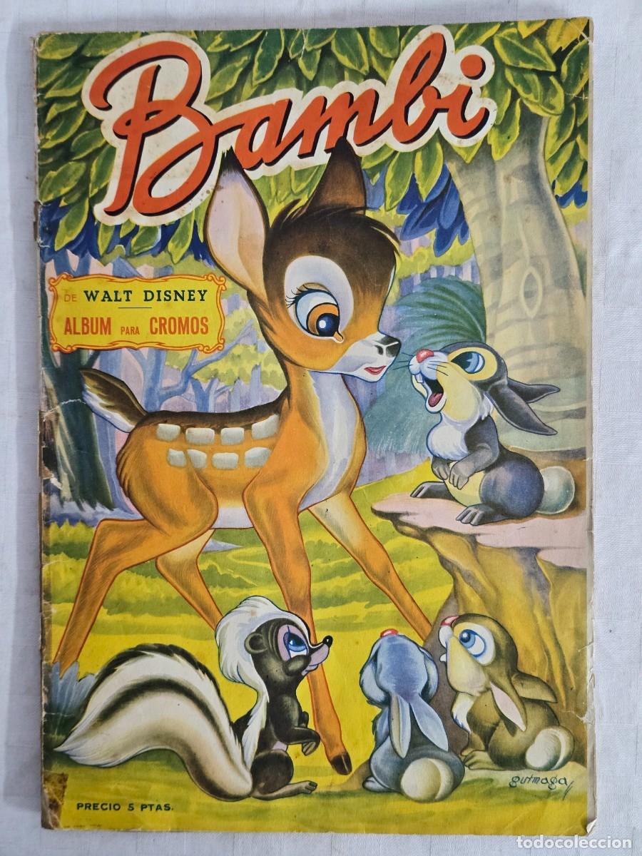 Coleccionismo &Aacute;lbumes: Bambi de Walt Disney - &Aacute;lbum de Cromos - Editorial Fher Bilbao Espa&ntilde;a - Incompleto.