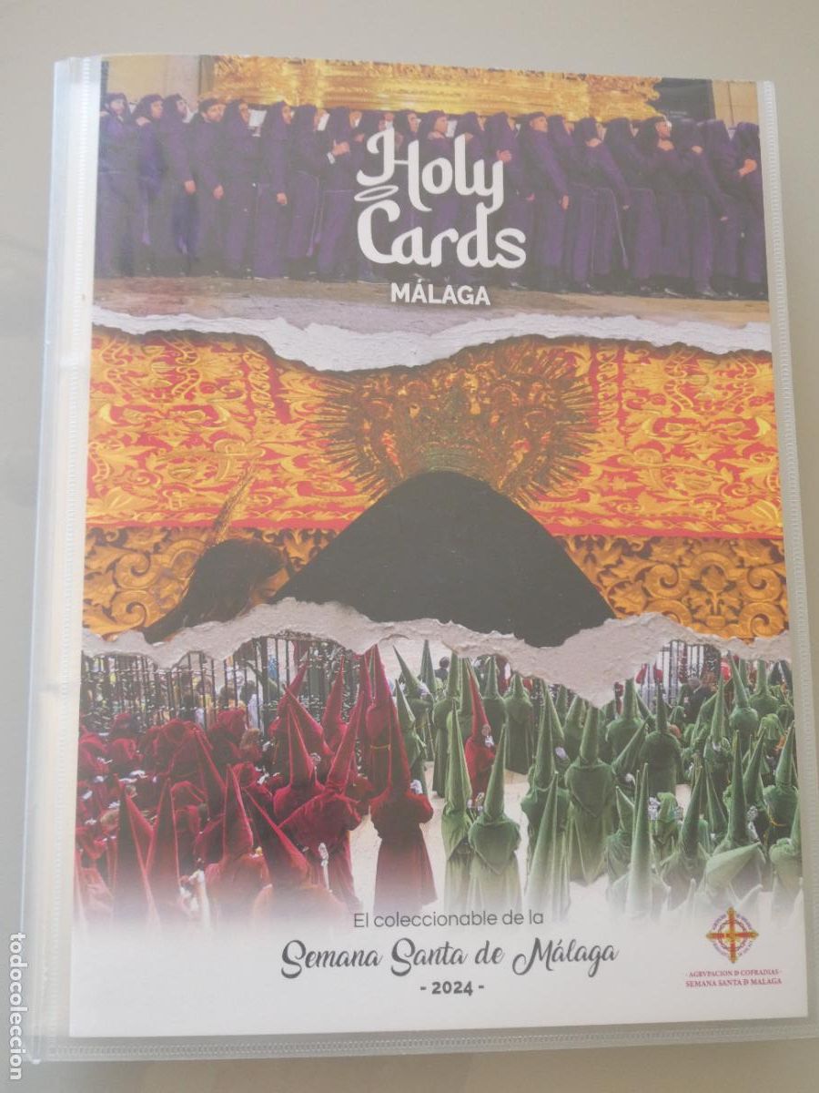 Coleccionismo &Aacute;lbumes: &Aacute;LBUM CON 460 / 468 CROMOS TRADING CARDS SEMANA SANTA DE M&Aacute;LAGA. HOLY CARDS 2024. 1,35KG