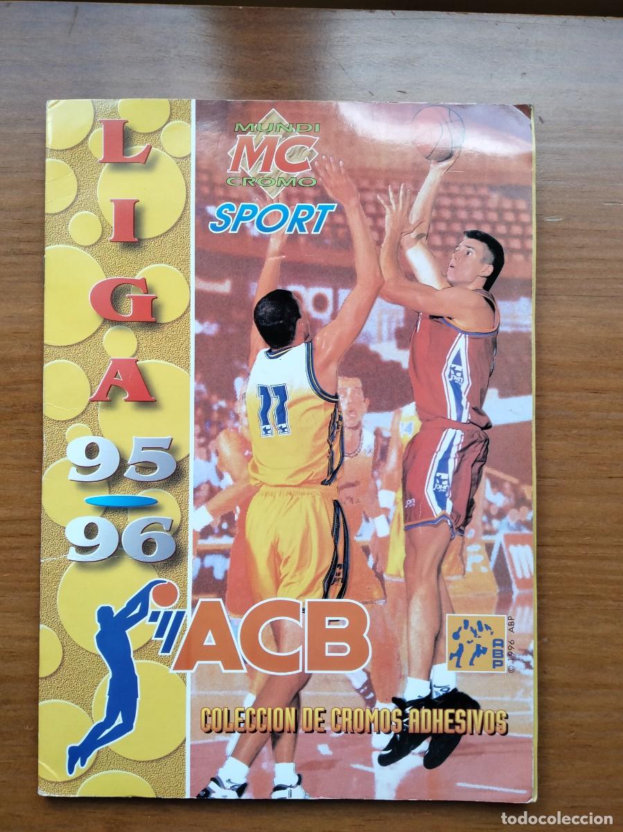 Coleccionismo &Aacute;lbumes: Album baloncesto Acb liga 95 96 completo -23 cromos adhesivos mundicromo sport basket