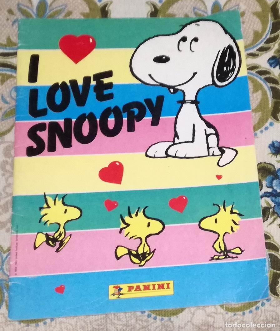 Coleccionismo &Aacute;lbumes: Album I love Snoopy, Panini - Contiene 16 cromos