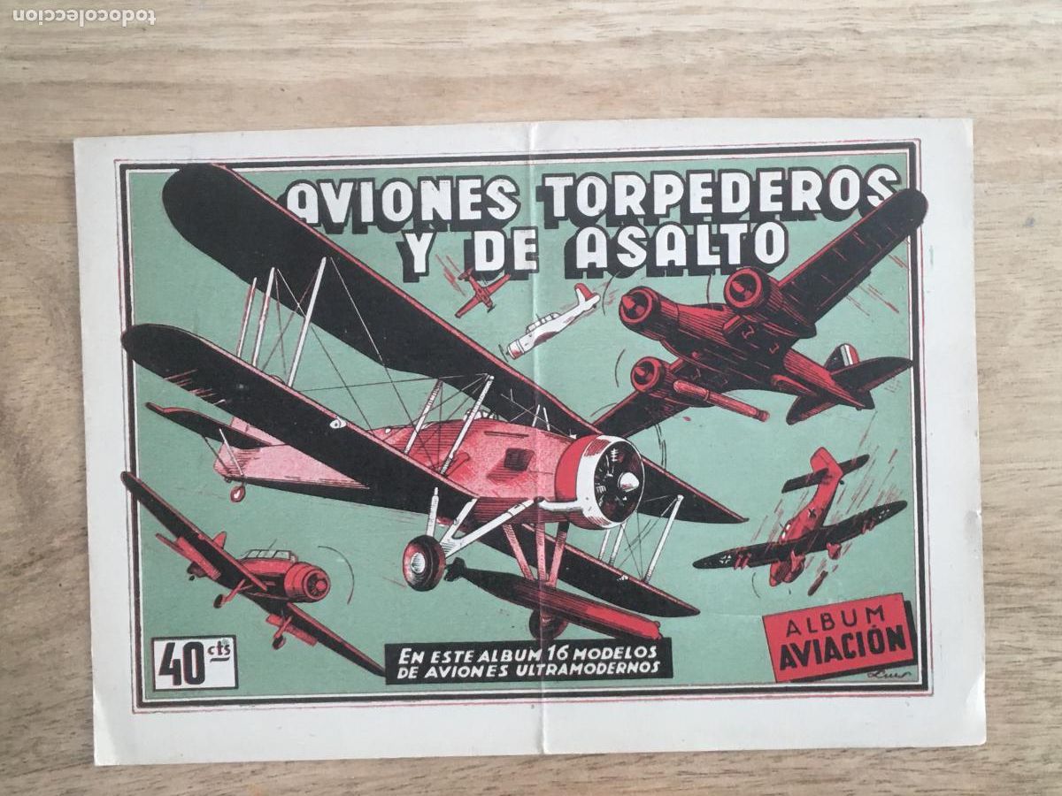 Coleccionismo &Aacute;lbumes: aviones torpederos y de asalto album vacio nunca ha tenido cromos pegados