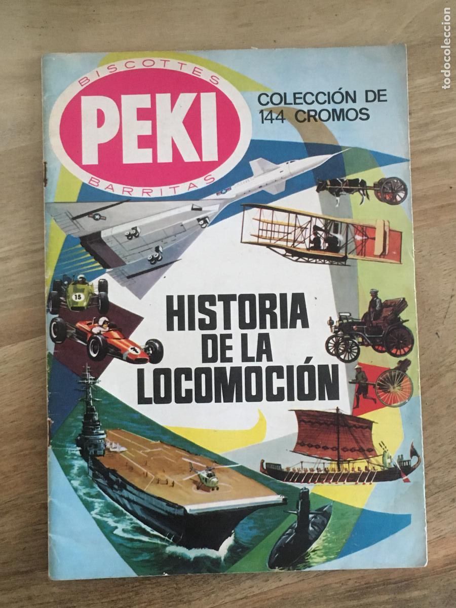 Colecionismo Cadernetas: historia de la locomocion peki album de cromos vacio plancha nunca ha tenido cromos pegados