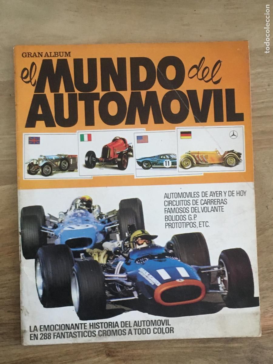 Colecionismo Cadernetas: el mundo del automovil bruguera album de cromos vacio plancha nunca ha tenido cromos pegados