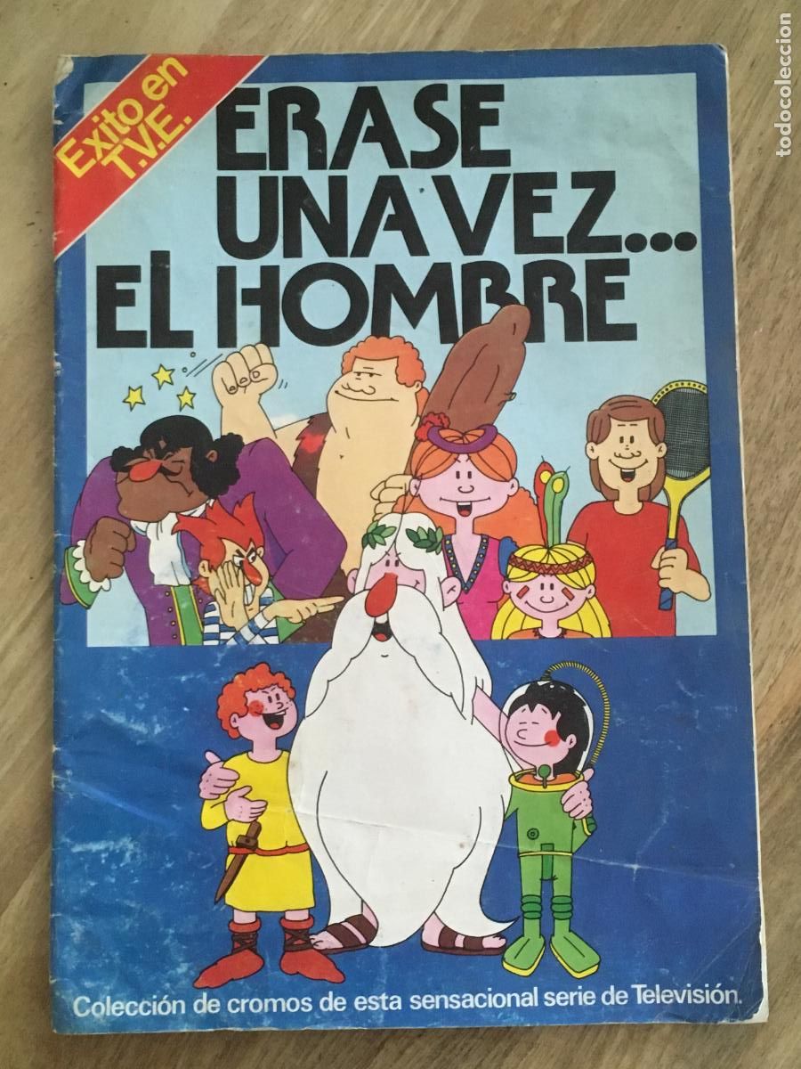 Colecionismo Cadernetas: erase una vez el hombre album de cromos vacio plancha nunca ha tenido cromos pegados