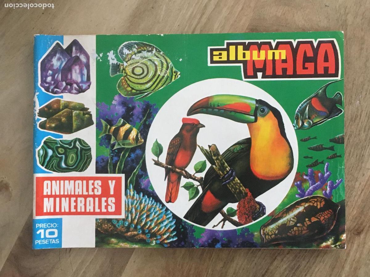 Colecionismo Cadernetas: animales y minerales maga album de cromos vacio plancha nunca ha tenido cromos pegados