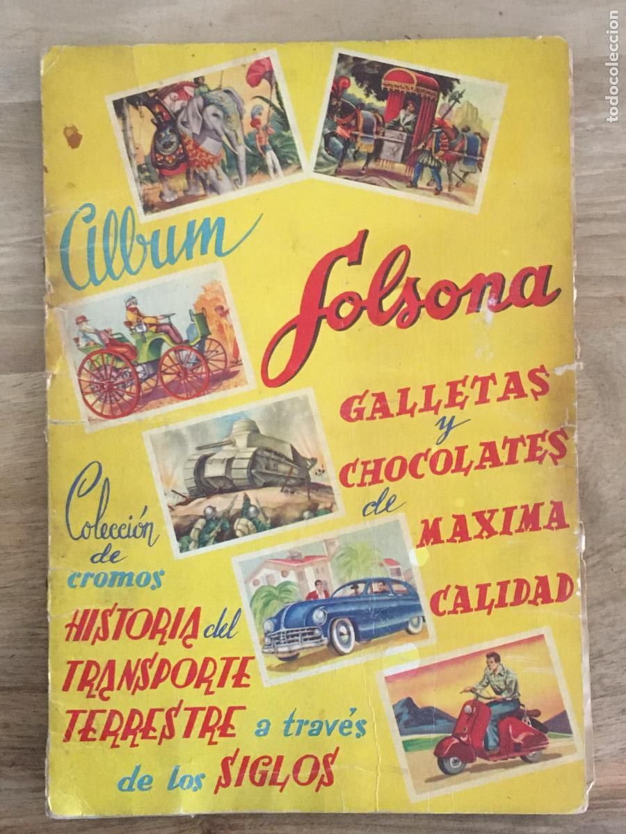 Coleccionismo &Aacute;lbumes: historia del transporte terrestre a traves de los siglos album de cromos incompleto faltan 8 cromos
