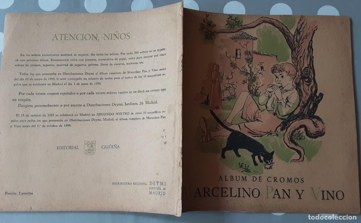 Collectionnisme Albums: Marcelino Pan y Vino , editorial Cig&uuml;e&ntilde;a, a falta de uno de 216