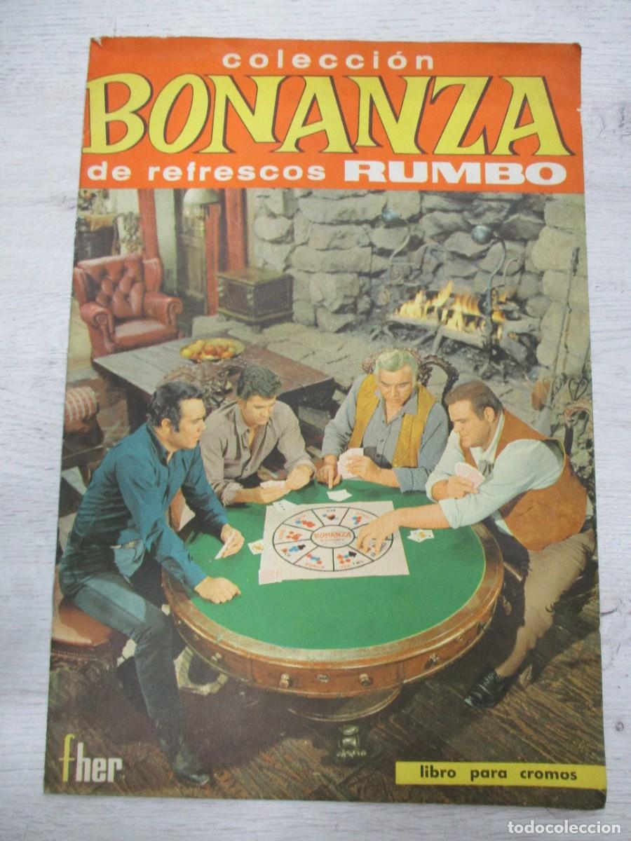 Coleccionismo &Aacute;lbumes: ALBUM DE CROMOS VACIO - COLECCION BONANZA DE REFRESCOS RUMBO CON CARTEL PUBLICIDAD EDITORIAL FHER