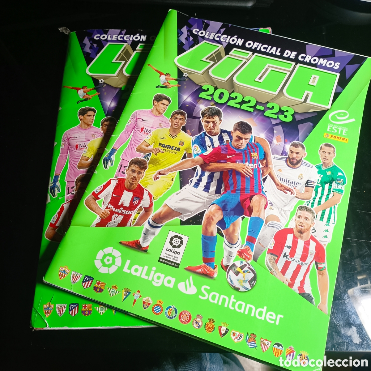 Coleccionismo &Aacute;lbumes: LOTE 2 ALBUMES INCOMPLETOS. LIGA ESTE 2022-2023