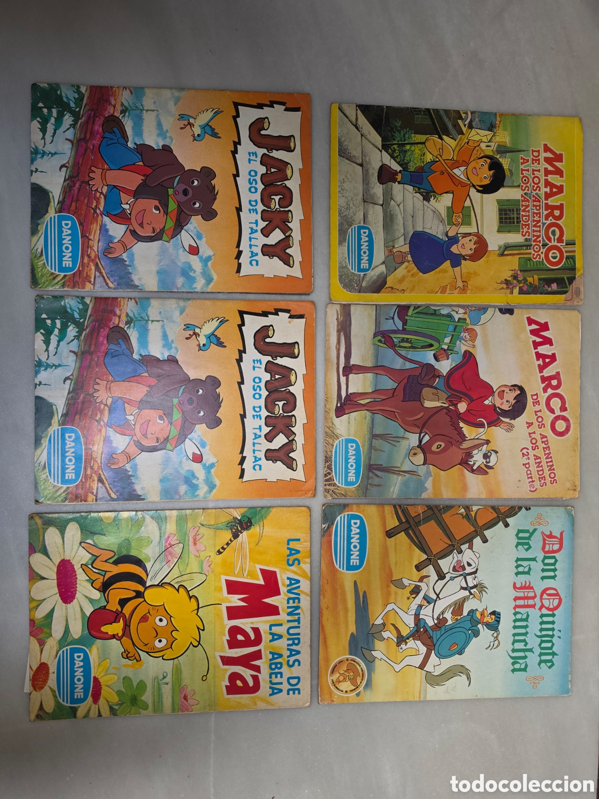 Coleccionismo &Aacute;lbumes: ALBUMES DANONE. A&Ntilde;OS 70. MAYA. JACKY EL OSO TALLAC. DON QUIJOTE. MARCO. INCOMPLETOS
