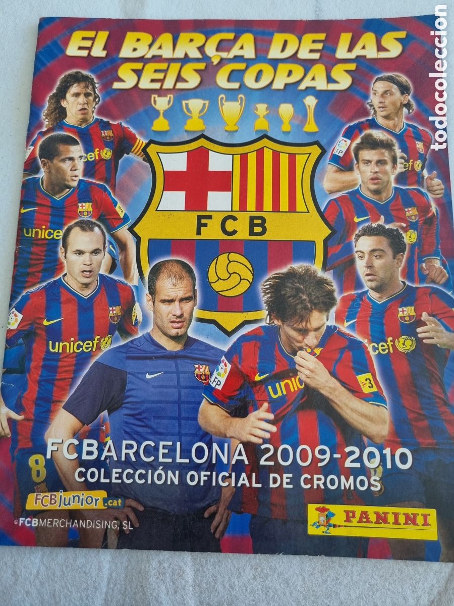 Coleccionismo &Aacute;lbumes: El Bar&ccedil;a de las 6 copas 2009-2010 album cromos.