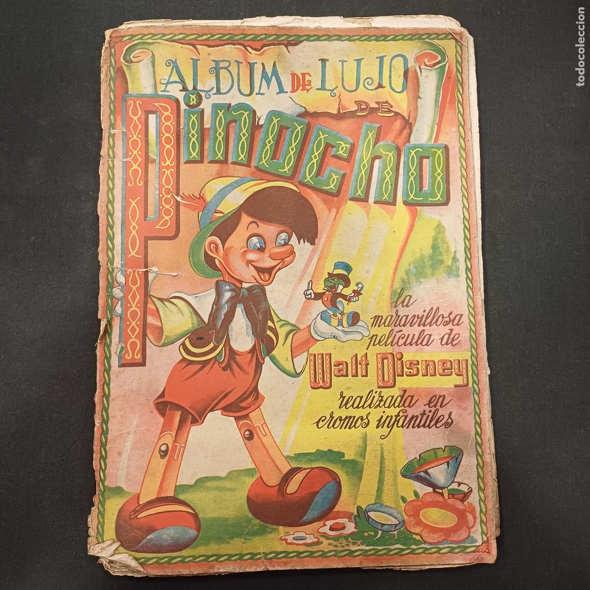 Coleccionismo &Aacute;lbumes: ALBUM DE LUJO DE PINOCHO/ALBUM DE CROMOS FHER INCOMPLETO A RESTAURAR.