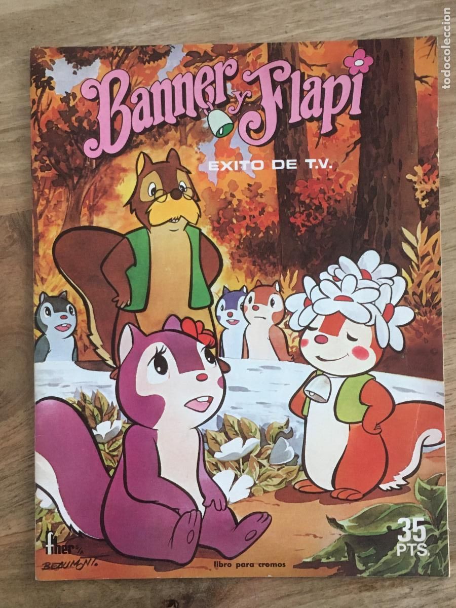 Coleccionismo &Aacute;lbumes: banner y flapi fher album de cromos incompleto perfecto estado con 4 cromos