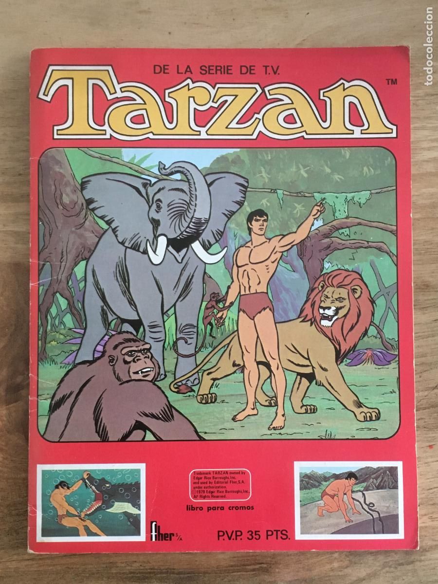 Coleccionismo &Aacute;lbumes: tarzan panrico fher album de cromos incompleto perfecto estado como nuevo