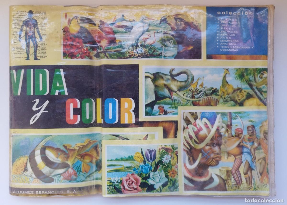 Coleccionismo &Aacute;lbumes: ALBUM DE CROMOS VIDA Y COLOR ALBUMES ESPA&Ntilde;OLES S.A. CASI COMPLETO FALTAN 3 CROMOS