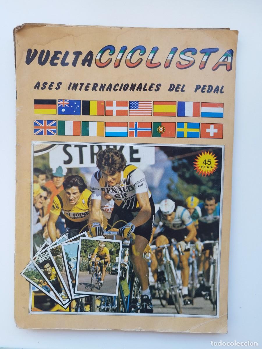 Coleccionismo &Aacute;lbumes: ALBUM DE CROMOS VUELTA CICLISTA ASES INTEACIONALES DEL PEDAL 1984 CHOCOLATES HUESO FALTA 1 CROMO