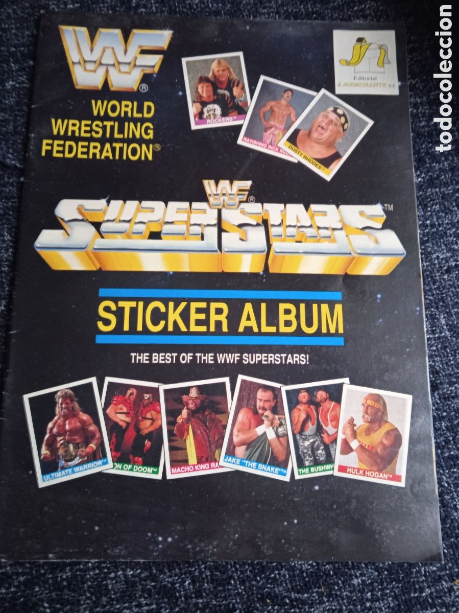 Coleccionismo &Aacute;lbumes: ALBUM DE CROMOS, - WF WORLD WRESTLING FEDERATION.WF SUPERSTARS.ALBUM STICKER - VACIO