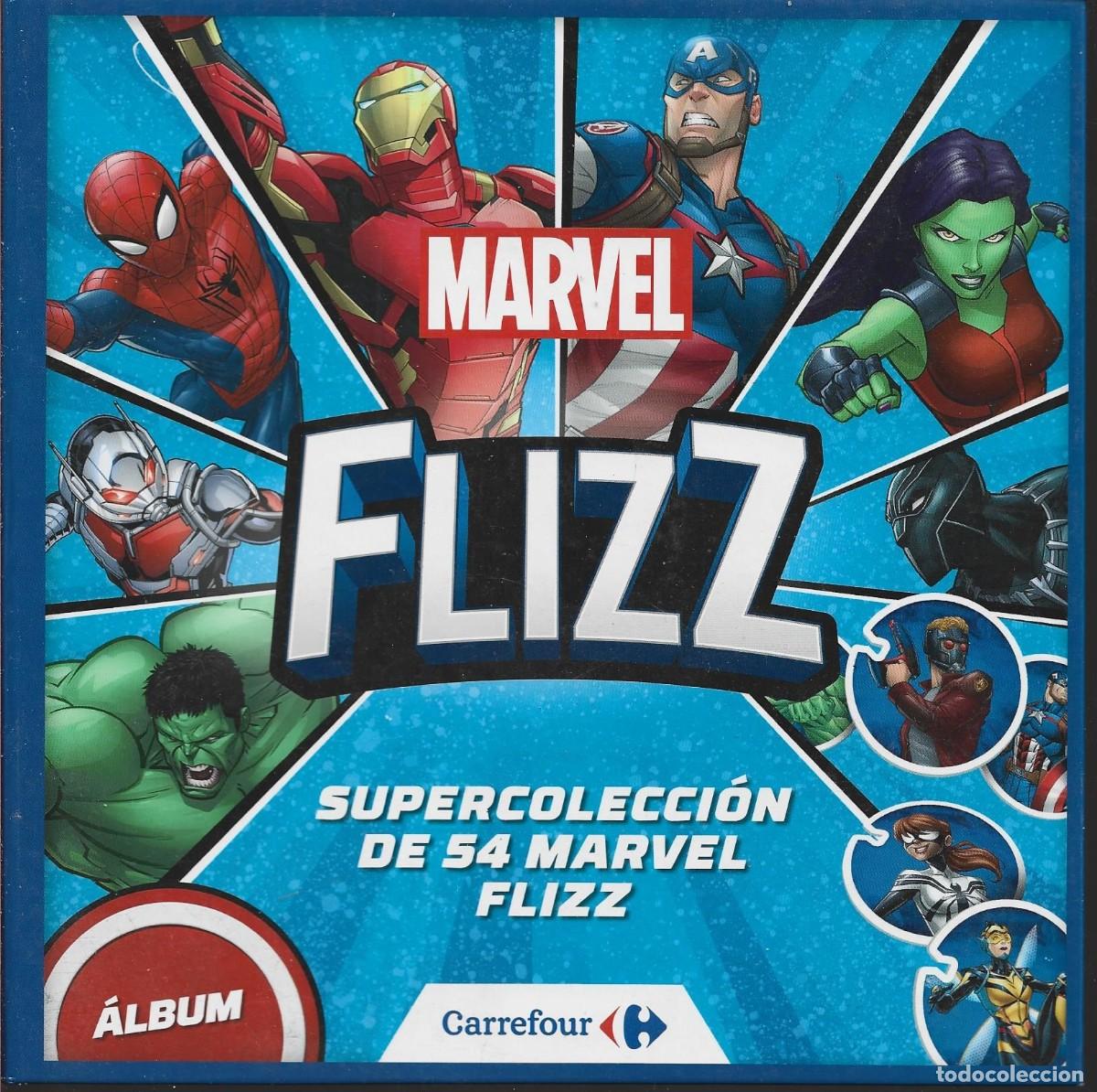 Coleccionismo &Aacute;lbumes: &Aacute;lbum Marvel Flizz 2018 - Tazos - Incompleto - 39 tazos de 54