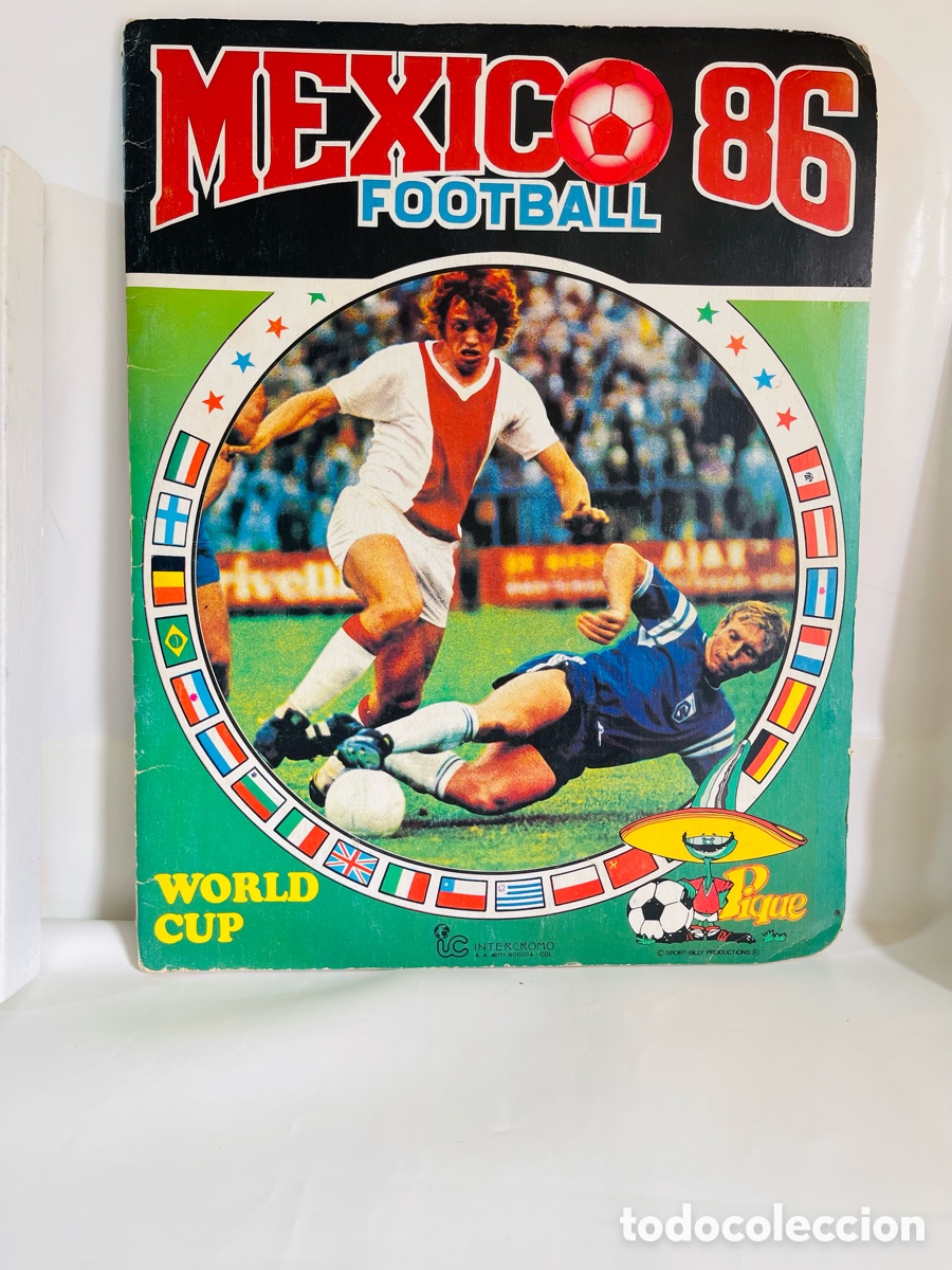Coleccionismo &Aacute;lbumes: Album Mexico 86 Football World Cup Intercromo Colombia Pique Lleno en un 72%
