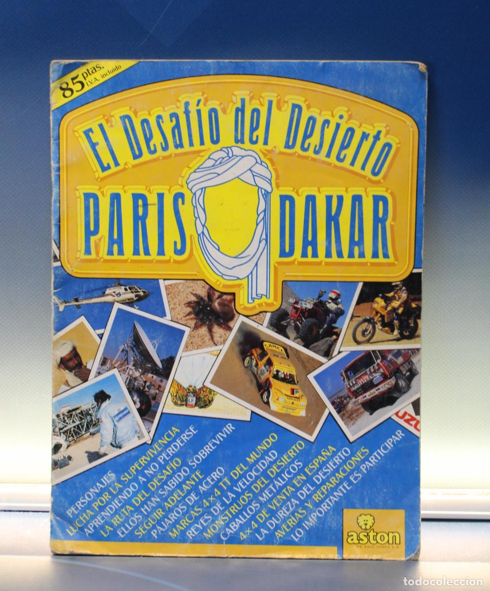 Coleccionismo &Aacute;lbumes: El Desaf&iacute;o del Desierto. Par&iacute;s Dakar. &Aacute;lbum de cromos incompleto. Aston, 1988.