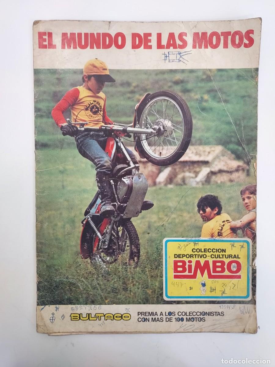 Coleccionismo &Aacute;lbumes: ALBUM BIMBO EL MUNDO DE LAS MOTOS. INCOMPLETO CON 140 CROMOS (FALTAN 14). REGULAR ESTADO