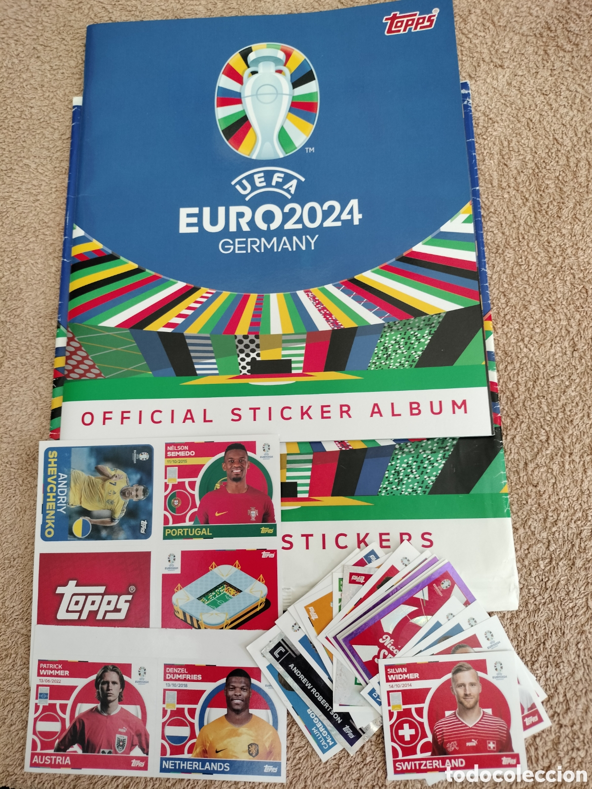 Coleccionismo &Aacute;lbumes: Album vac&iacute;o plancha UEFA euro 2024 Germany topps