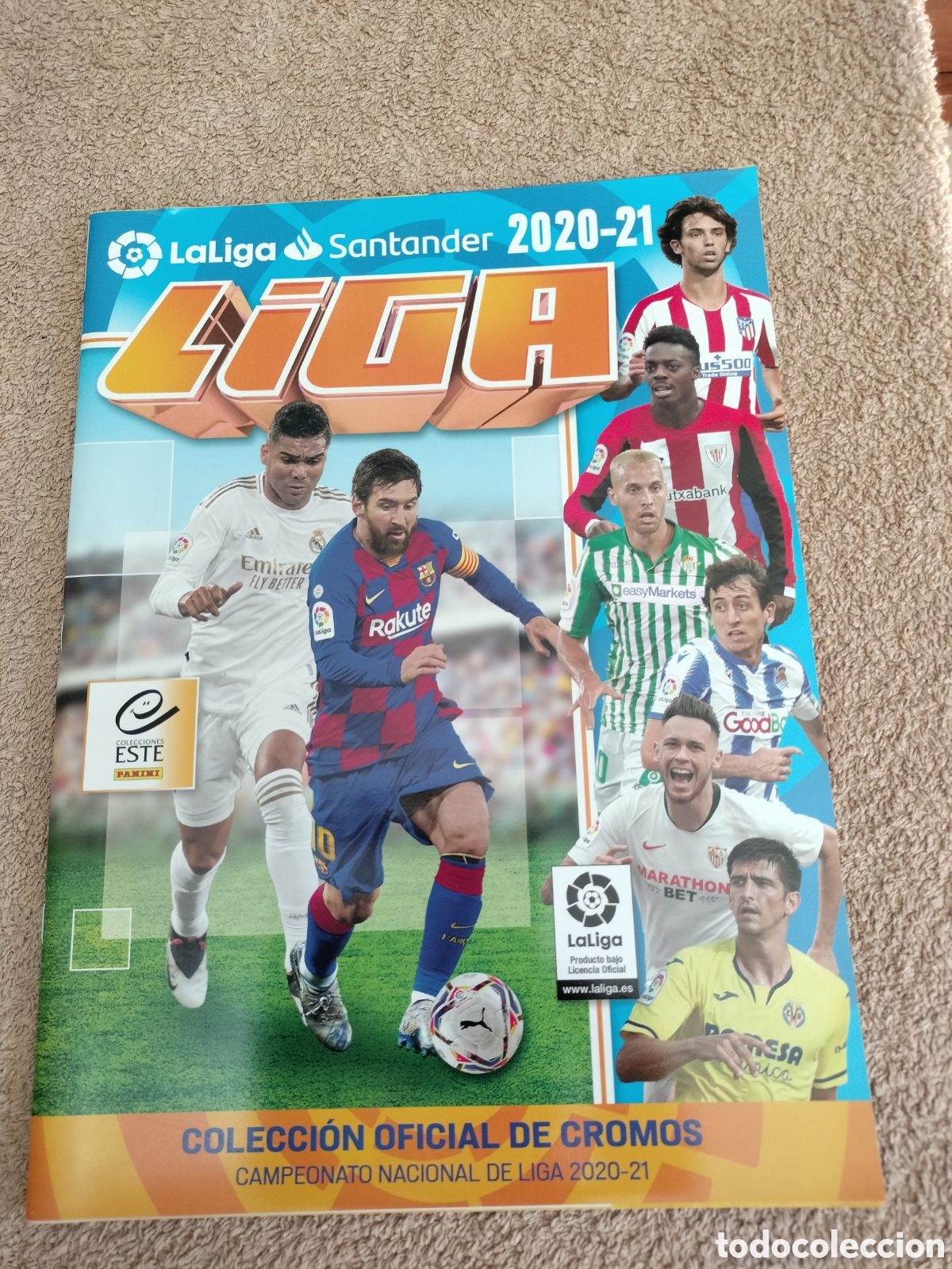 Coleccionismo &Aacute;lbumes: Album vac&iacute;o plancha liga Santander 2020-21