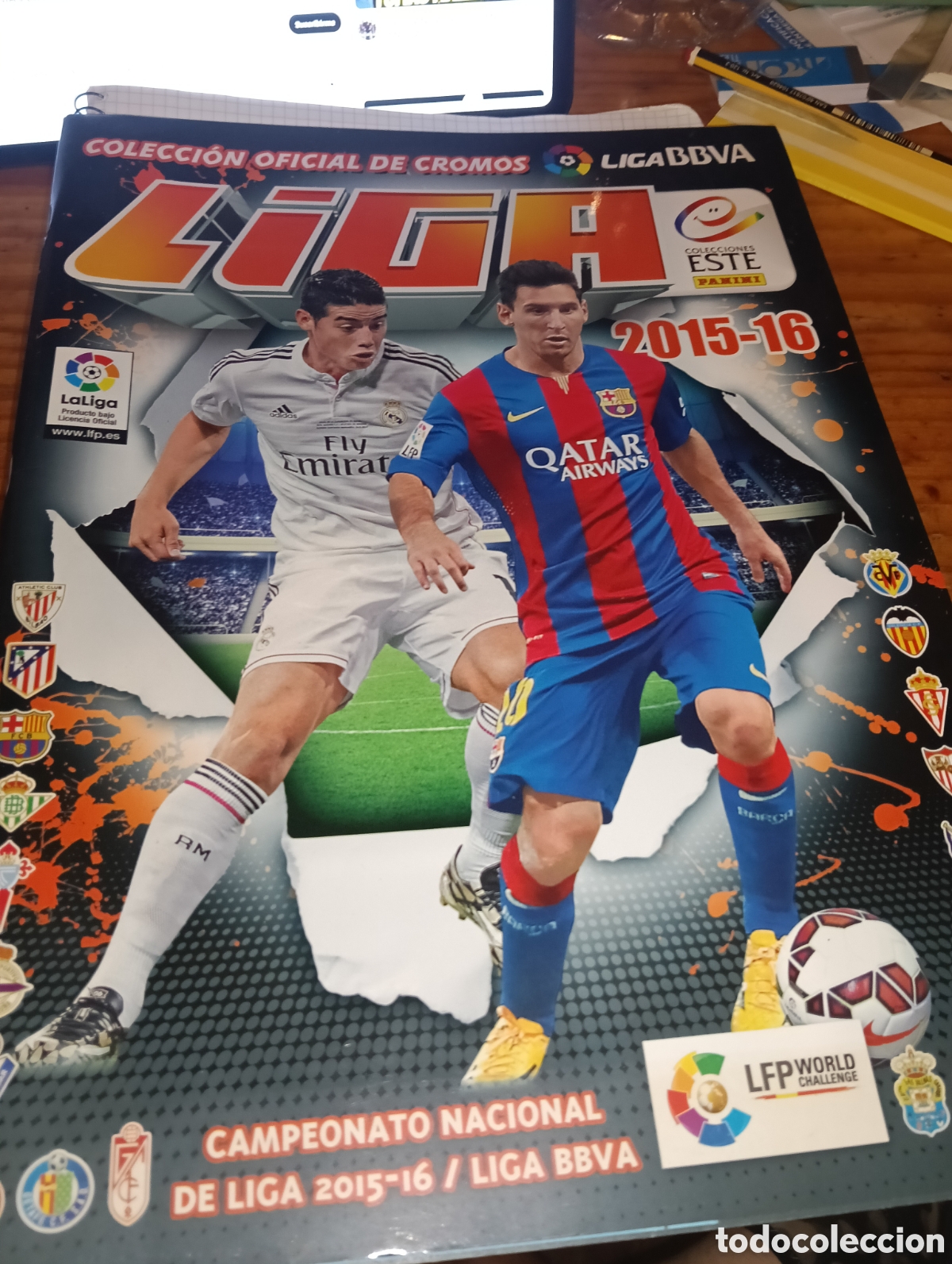 Coleccionismo &Aacute;lbumes: &Aacute;lbum vac&iacute;o LaLiga Este 2015-16 Panini