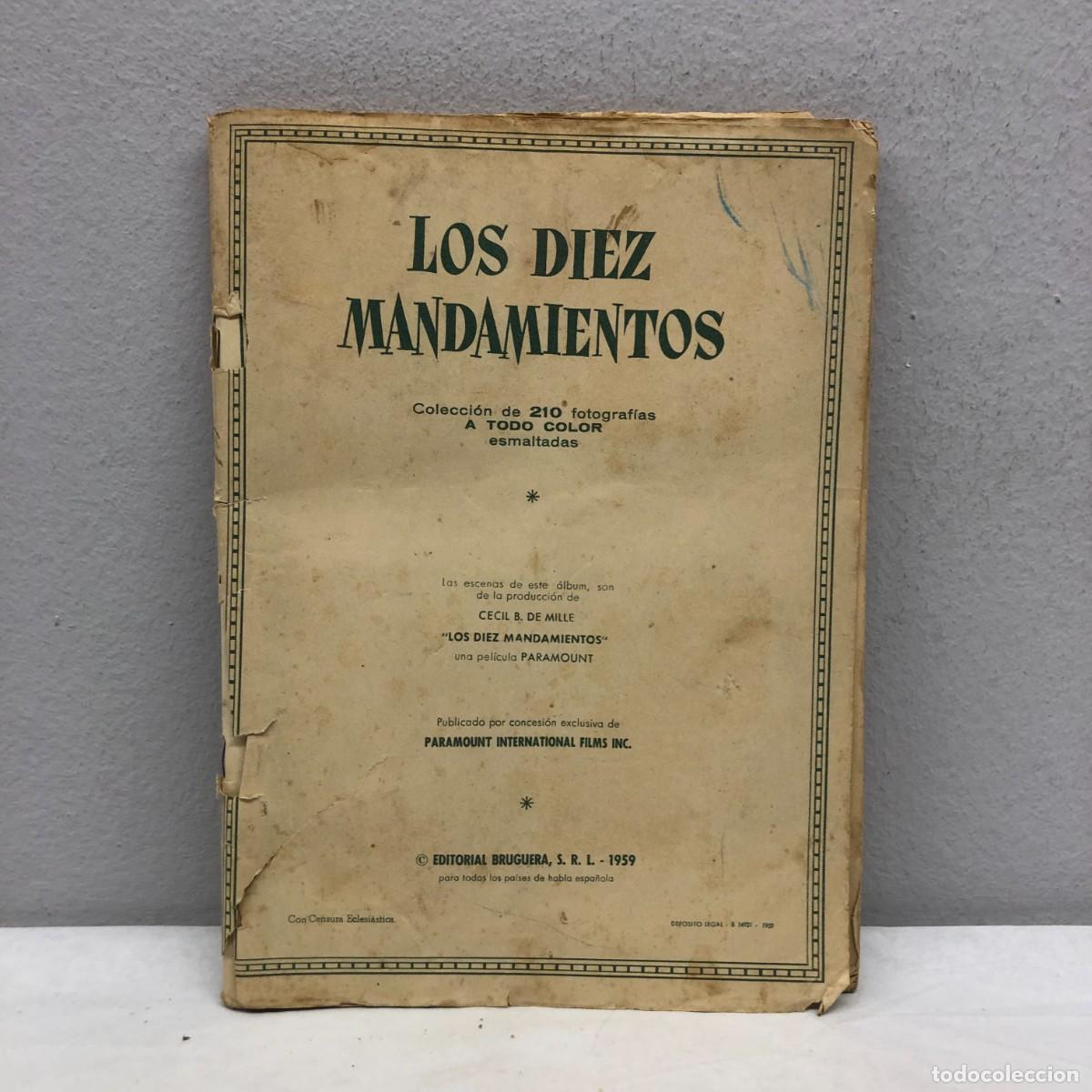Coleccionismo &Aacute;lbumes: LOS DIEZ MANDAMIENTOS - 210 FOTOGRAFIAS - 1959 - ALBUM DE CROMOS INCOMPLETO - VER FOTOS / 5719