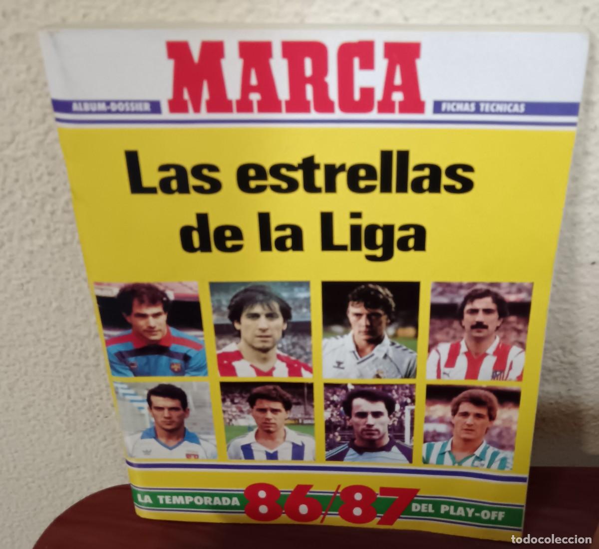 Coleccionismo &Aacute;lbumes: &Aacute;LBUM VAC&Iacute;O MARCA LAS ESTRELLAS DE LA LIGA 8687 PLAY-OFF 27,5X21 CM.