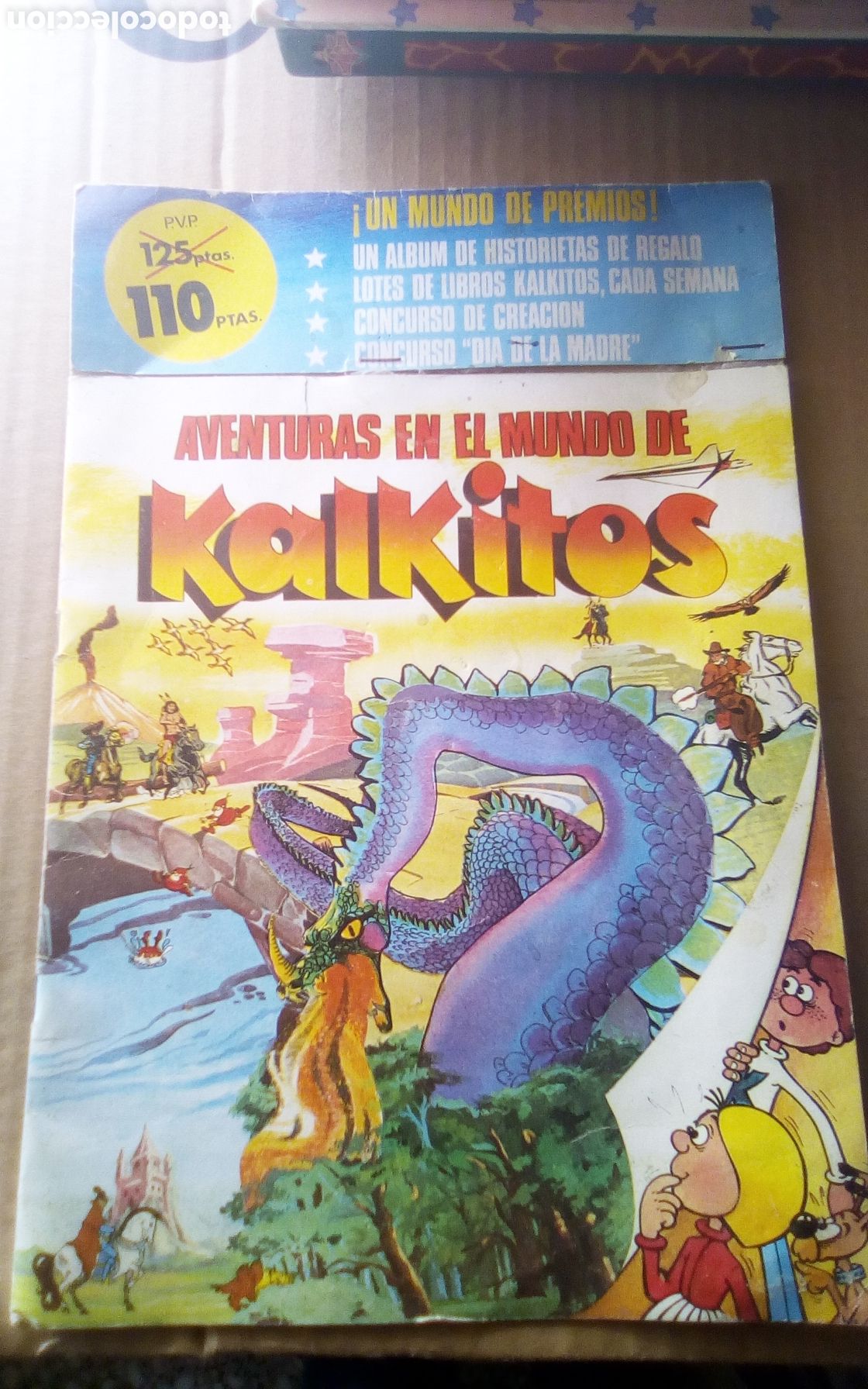 Coleccionismo &Aacute;lbumes: El fabuloso mundo de Kalkitos. 2 Aventuras, no tiene los kalkitos pegados. 1978. Gillette Espa&ntilde;ola.