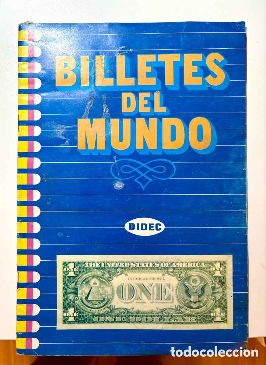 Coleccionismo &Aacute;lbumes: &Aacute;lbum Billetes del Mundo (DIDEC, 1984) - Incompleto (42 cromos)