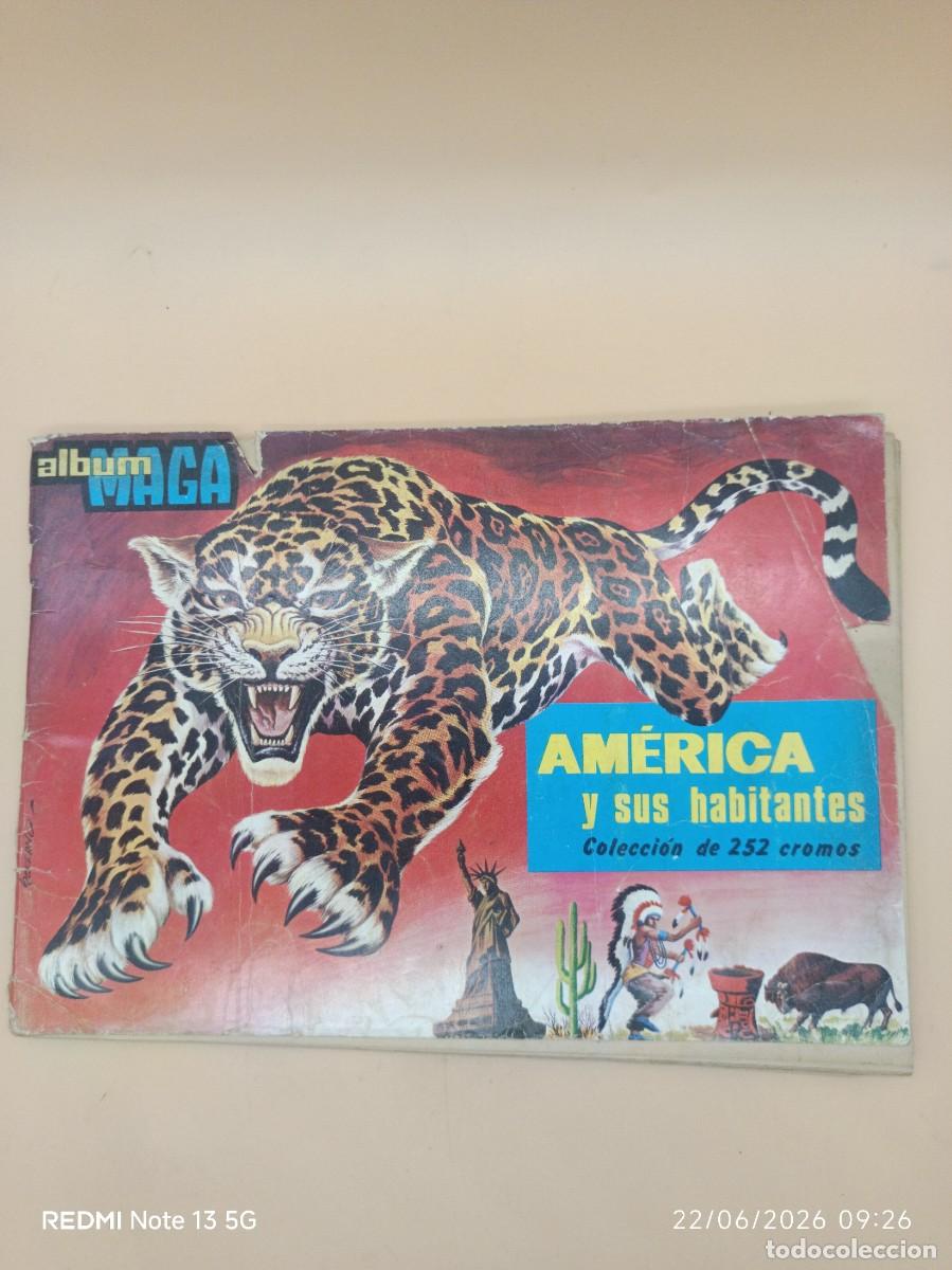 Coleccionismo &Aacute;lbumes: ALBUM MAGA AMERICA Y SUS HABITANTES CON 67 CROMOS
