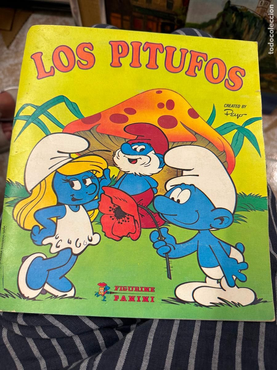Coleccionismo &aacute;lbumes: LOS PITUFOS De Panini..Album de cromos Todas las paginas fotografiadas. Dificil
