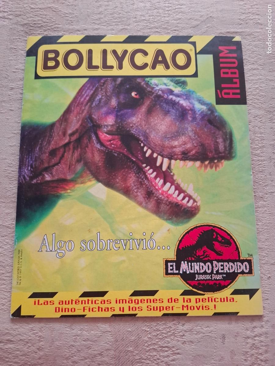 Coleccionismo &aacute;lbumes: ALBUM VACIO ( PLANCHA ) JURASSIC PARK EL MUNDO PERDIDO - BOLLYCAO