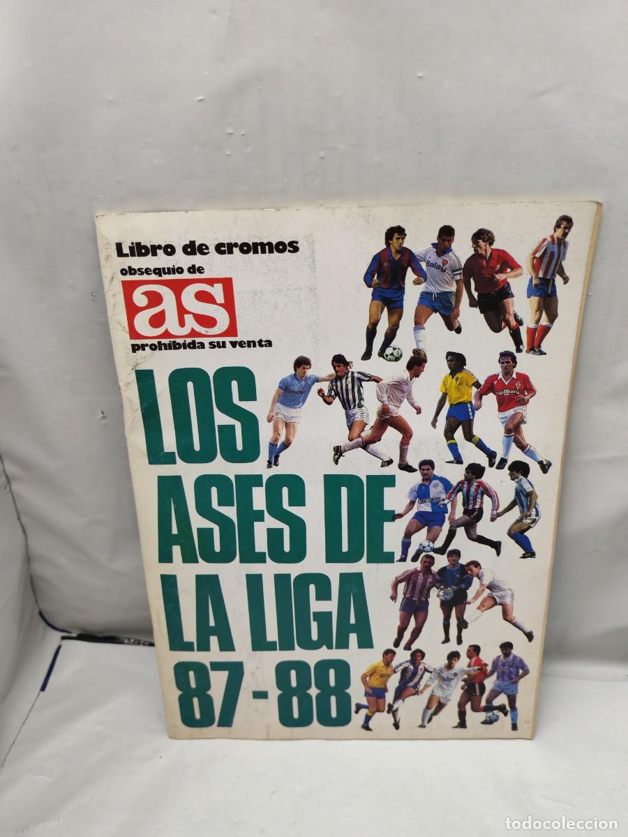 Coleccionismo &aacute;lbumes: Los ases de la Liga 87-88 (1987-1988). Libro de cromos de AS: Incompleto, Faltan 14 cromos (de 260)