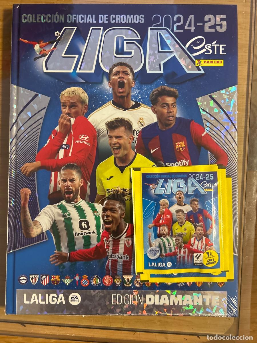 Coleccionismo &aacute;lbumes: Album de cromos de futbol vacio TAPA diamanteDURA ED ORO 2024 L2019 0 nuevo plancha Este 09-10 Messi