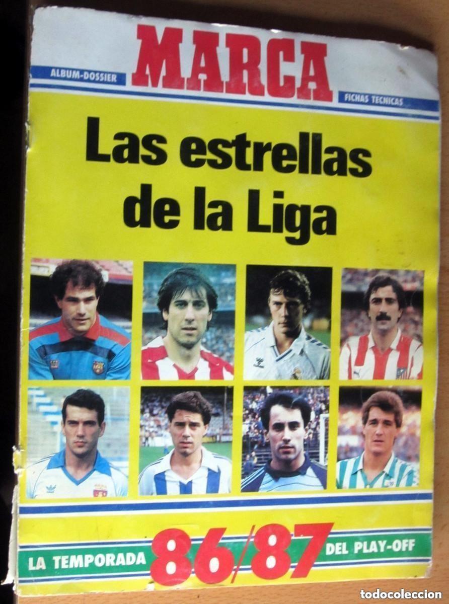 Coleccionismo &aacute;lbumes: MARCA LAS ESTRELLAS DE LA LIGA 86-87 - INCOMPLETO -le faltan 27 cromos .. LE FALTAN 27 PEQUE&Ntilde;OS P