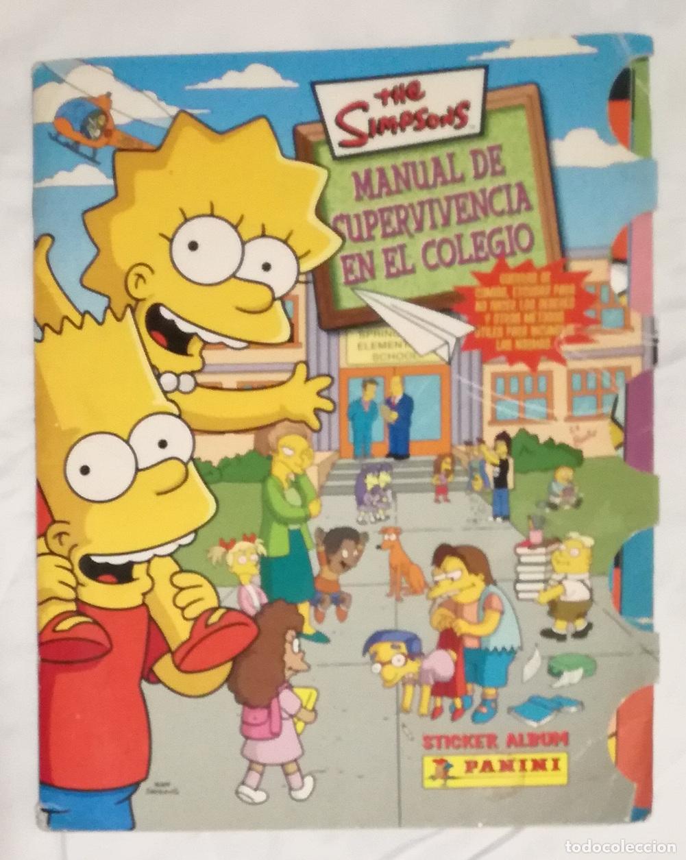 Colecionismo Cadernetas: Album The Simpsons. Manual de supervivencia en el colegio; Panini - Faltan unos 30 cromos + los del