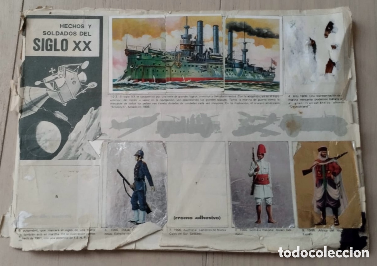 Coleccionismo &aacute;lbumes: Hechos y soldados del siglo XX. Album de cromos.