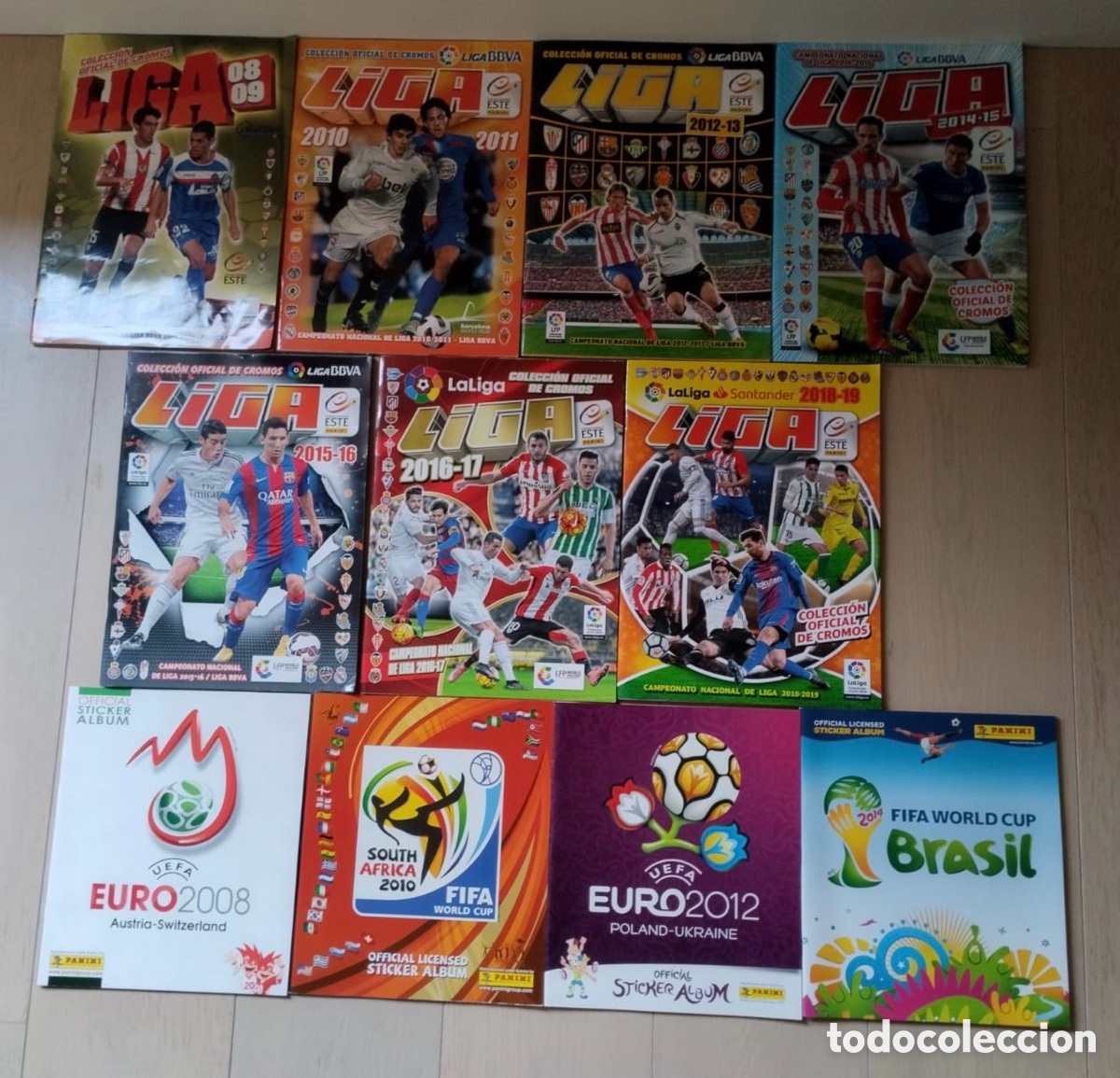 Coleccionismo &aacute;lbumes: 11 &aacute;lbumes de cromos de f&uacute;tbol vac&iacute;os o incompletos