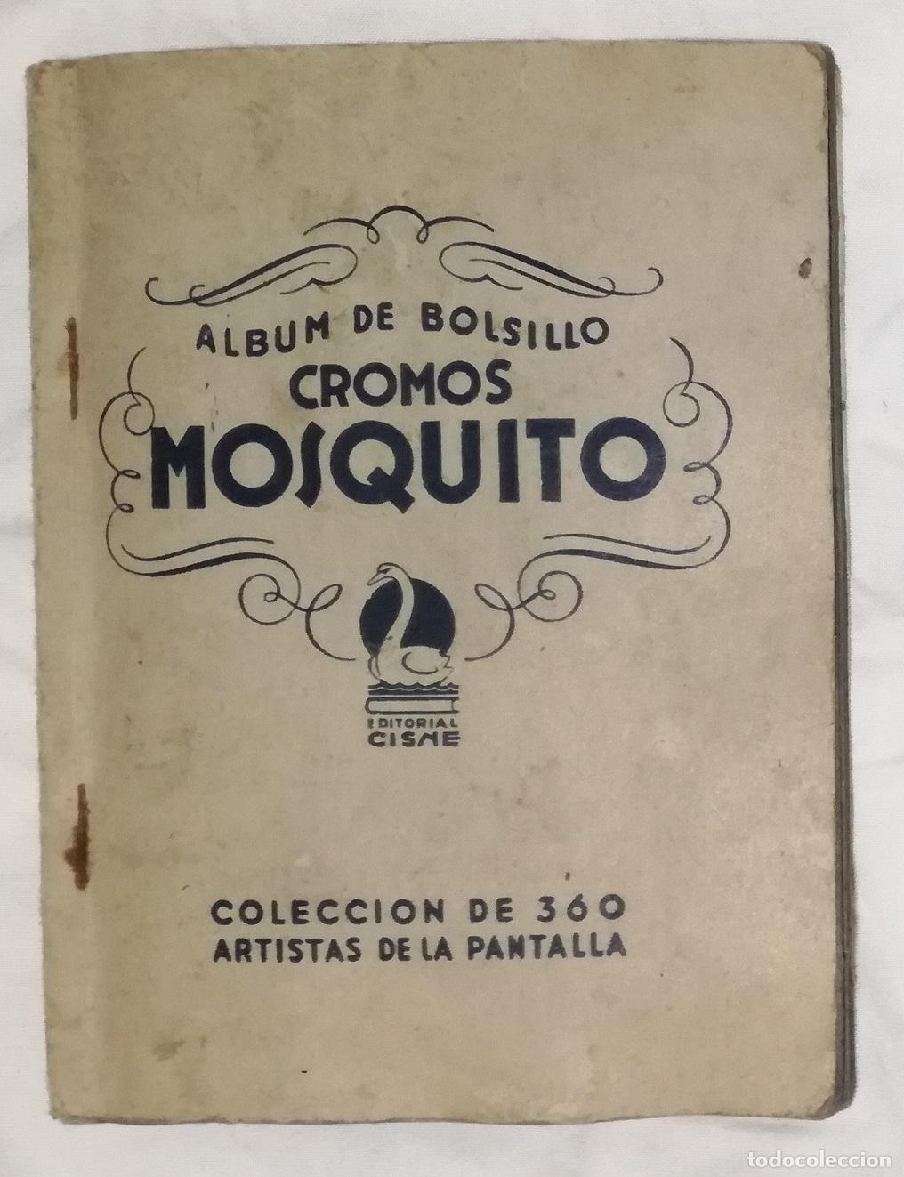 Coleccionismo &aacute;lbumes: Album de bolsillo Cromos Mosquito: 360 artistas de la pantalla; Editorial Cisne - A falta de 1 cromo