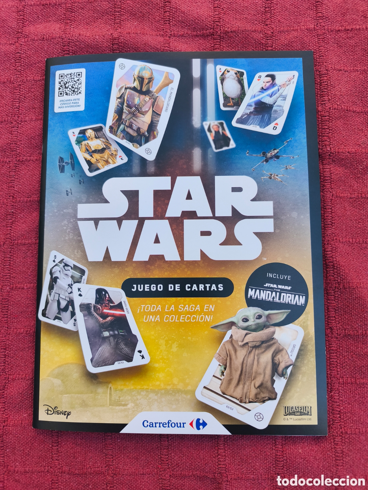 Coleccionismo &aacute;lbumes: ALBUM DE CARTAS STAR WARS INCLUYE MANDALORIAN -CARREFOUR- DISNEY- LA GUERRA DE LAS GALAXIAS - CROMOS