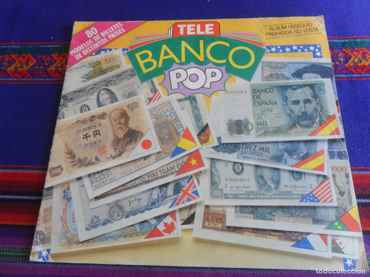 Colecionismo Cadernetas: TELE BANCO POP INCOMPLETO FALTAN 36 DE 80 CROMOS. A&Ntilde;OS 80. DIF&Iacute;CIL EN BUEN ESTADO.