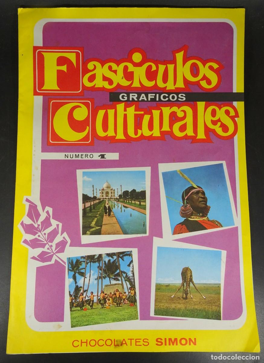 Coleccionismo &aacute;lbumes: ANTIGUO ALBUM ,FASC&Iacute;CULOS GR&Aacute;FICOS CULTURALES N&ordm; 1 , CHOCOLATES SIMON, FALTAN 16 DE 60, VER FOTOS