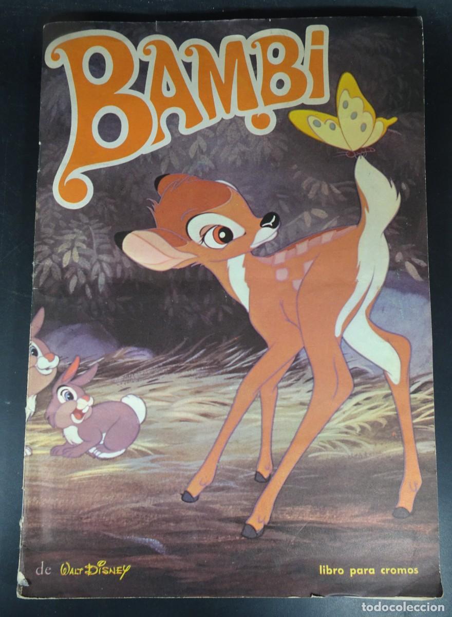Coleccionismo &aacute;lbumes: ANTIGUO ALBUM WALT DISNEY, BAMBI , FHER, FALTAN 32 DE 210, VER FOTOS