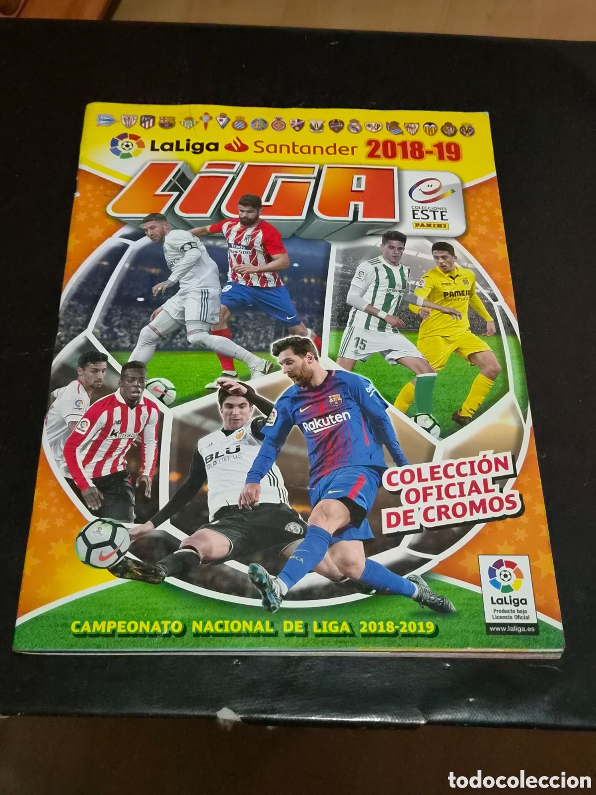 Coleccionismo &aacute;lbumes: ALBUM LIGA ESTE 2018-19 INCOMPLETO CON 88 CROMOS PEGADOS